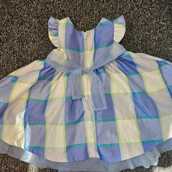 BOGO🎀 Rare Editions Plaid Dress with bow tie back- 18 Months - Picture 2 of 4